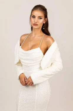 Adrianna Faux Fur Jacket - White