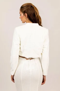 Adrianna Faux Fur Jacket - White
