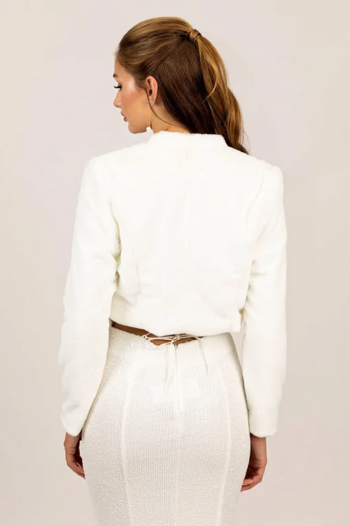 Adrianna Faux Fur Jacket - White
