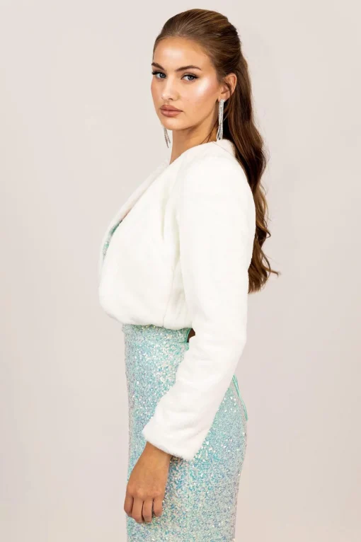 Adrianna Faux Fur Jacket - White