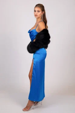 Alessia Shaggy Faux Fur Jacket - Black