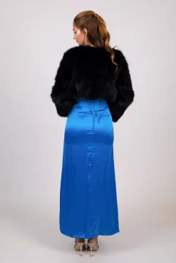 Alessia Shaggy Faux Fur Jacket - Black