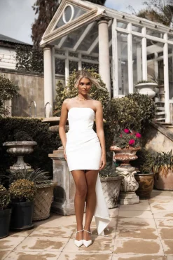 ANA Bow Mini Dress - Ivory