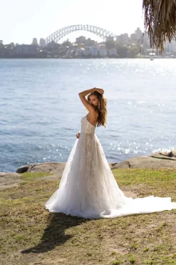 ANISSA Gown in Ivory/Champagne