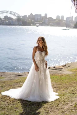 ANISSA Gown in Ivory/Champagne