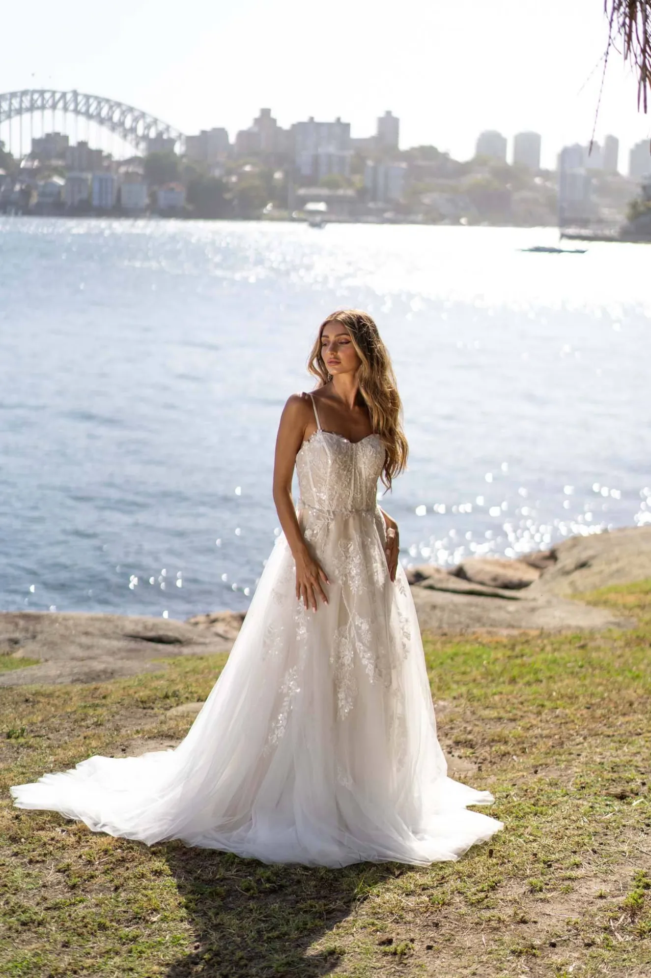 ANISSA Gown in Ivory/Champagne