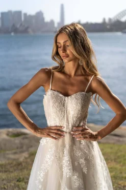 ANISSA Gown in Ivory/Champagne