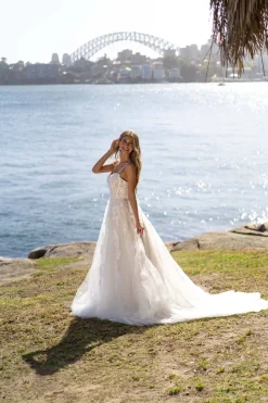 ANISSA Gown in Ivory/Champagne