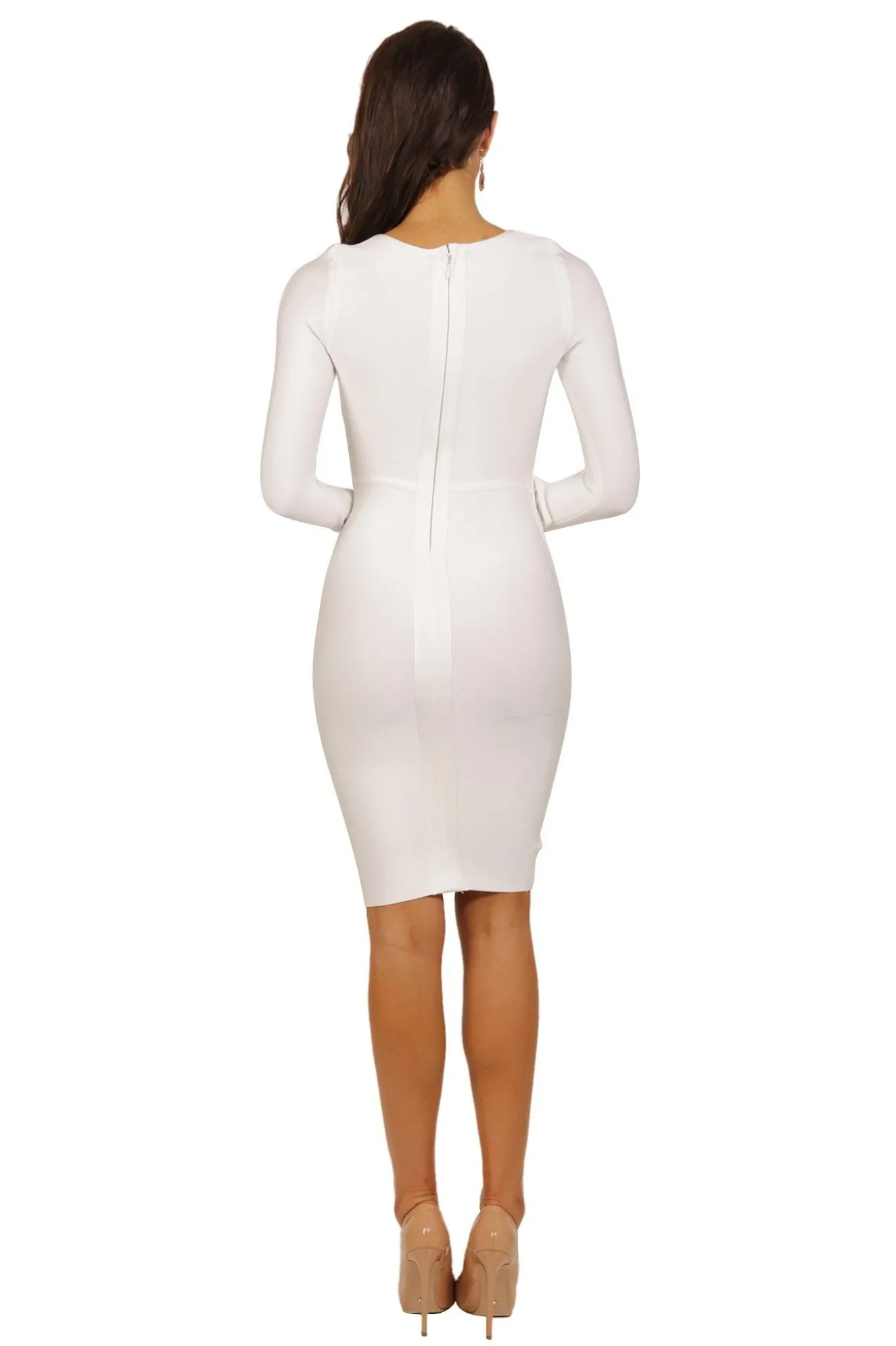 Brianna Dress - White (Size L - Clearance Sale)