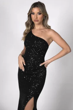 CALI Sequin Maxi Dress - Black