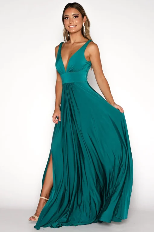 CATALINA A-Line Maxi Dress - Emerald