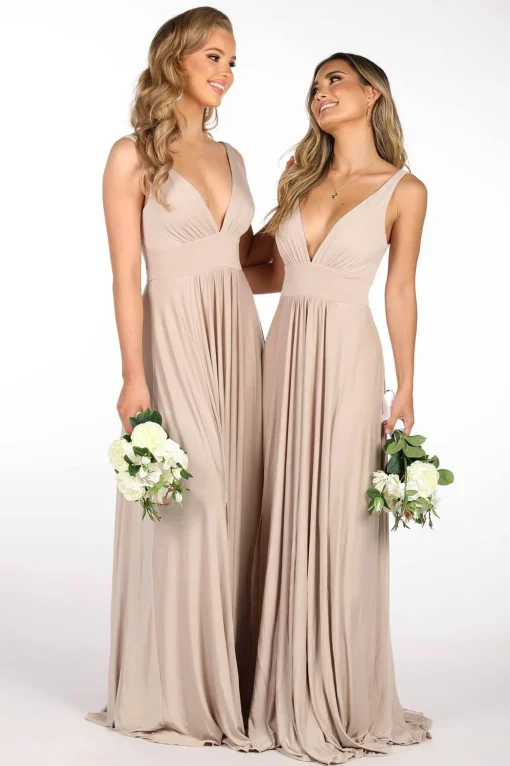 CATALINA A-Line Maxi Dress - Nude