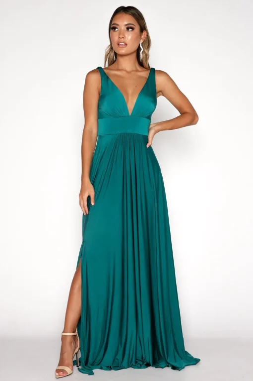 CATALINA A-Line Maxi Dress - Emerald