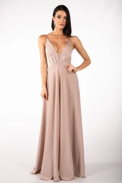 Charmaine Dress - Shimmer Nude (XS - Clearance Sale)