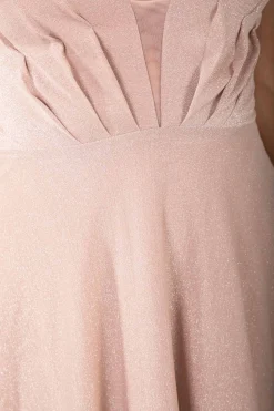 Charmaine Dress - Shimmer Nude (XS - Clearance Sale)
