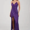 Clarice Sequin Maxi Dress - Purple
