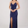 Clarice Sequin Maxi Dress - Navy