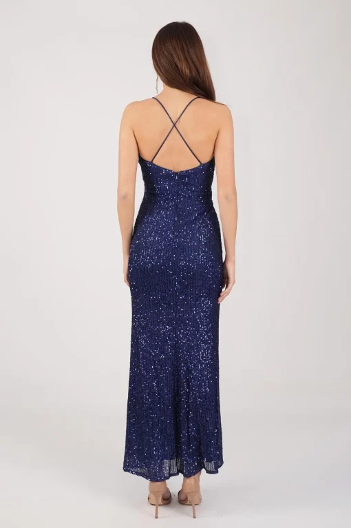 Clarice Sequin Maxi Dress - Navy