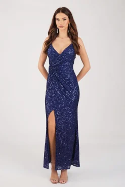 Clarice Sequin Maxi Dress - Navy