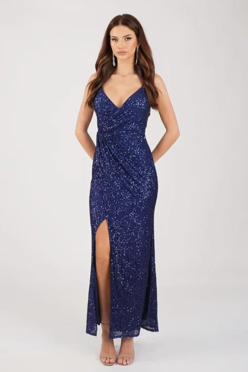 Clarice Sequin Maxi Dress - Navy