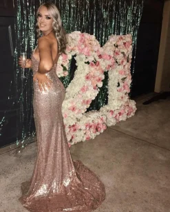 Estellina Gown - Rose Gold (XL - Clearance Sale)