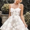 FRANCINE 3D Flower Mini Dress