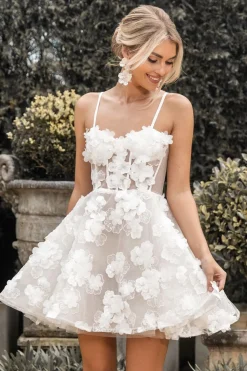 FRANCINE 3D Flower Mini Dress