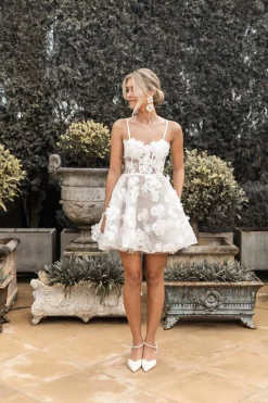 FRANCINE 3D Flower Mini Dress