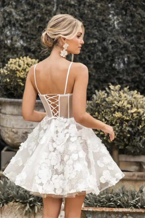 FRANCINE 3D Flower Mini Dress
