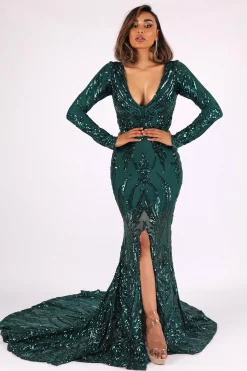 Georgina Gown - Emerald (XS - Clearance Sale)