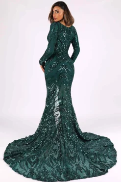 Georgina Gown - Emerald (XS - Clearance Sale)