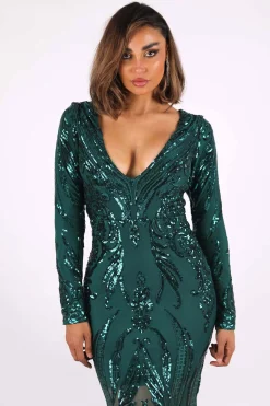 Georgina Gown - Emerald (XS - Clearance Sale)