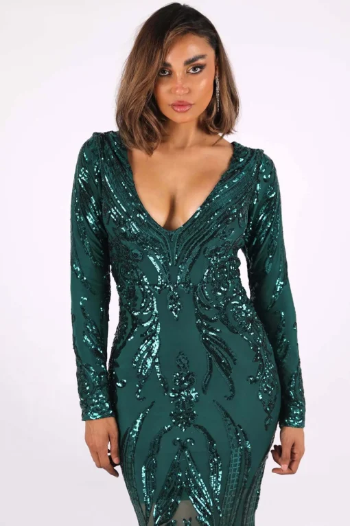Georgina Gown - Emerald (XS - Clearance Sale)