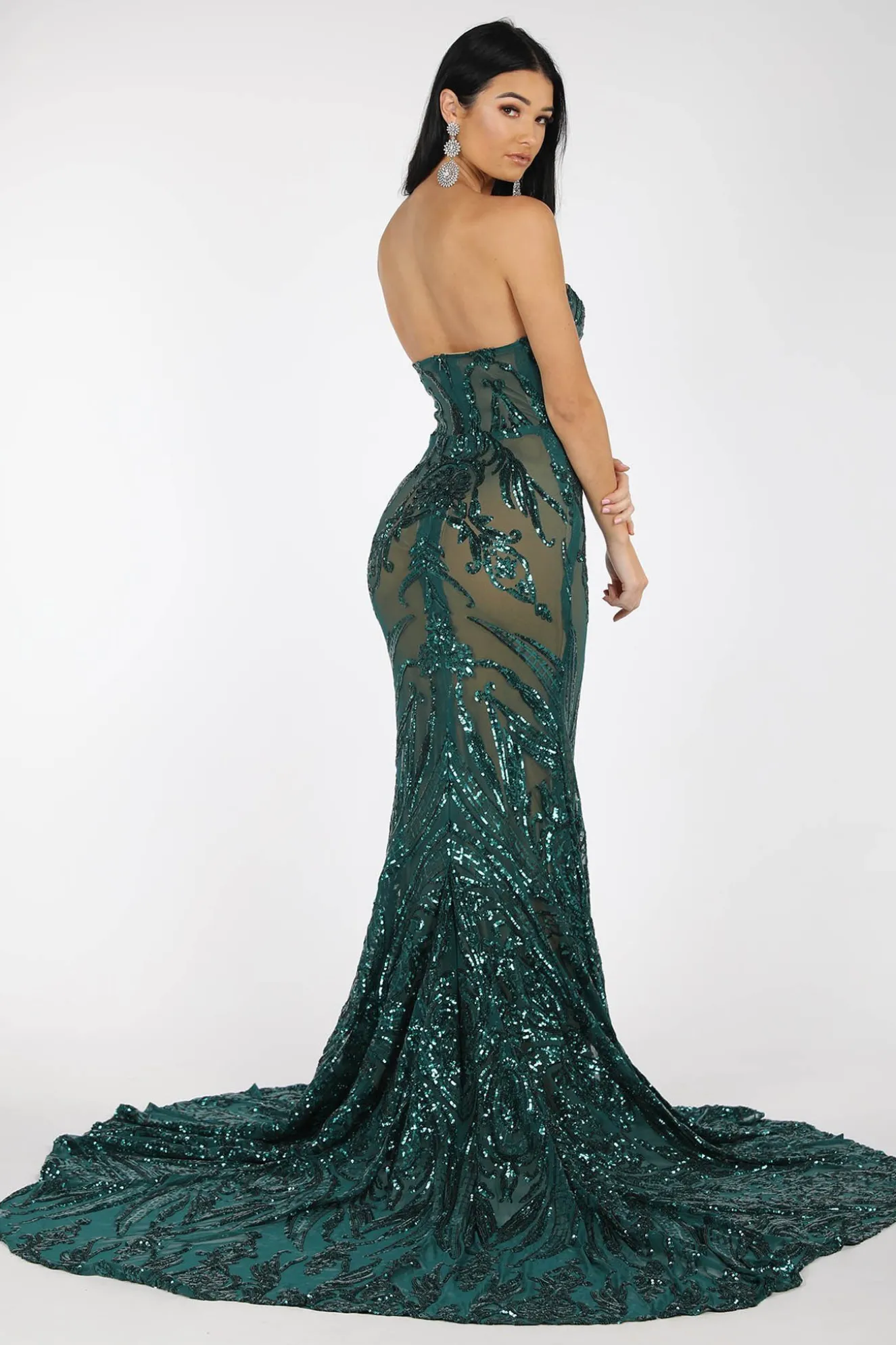 Gianna Gown - Emerald/Nude