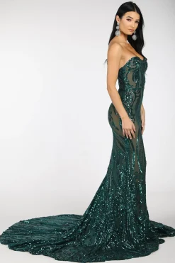 Gianna Gown - Emerald/Nude