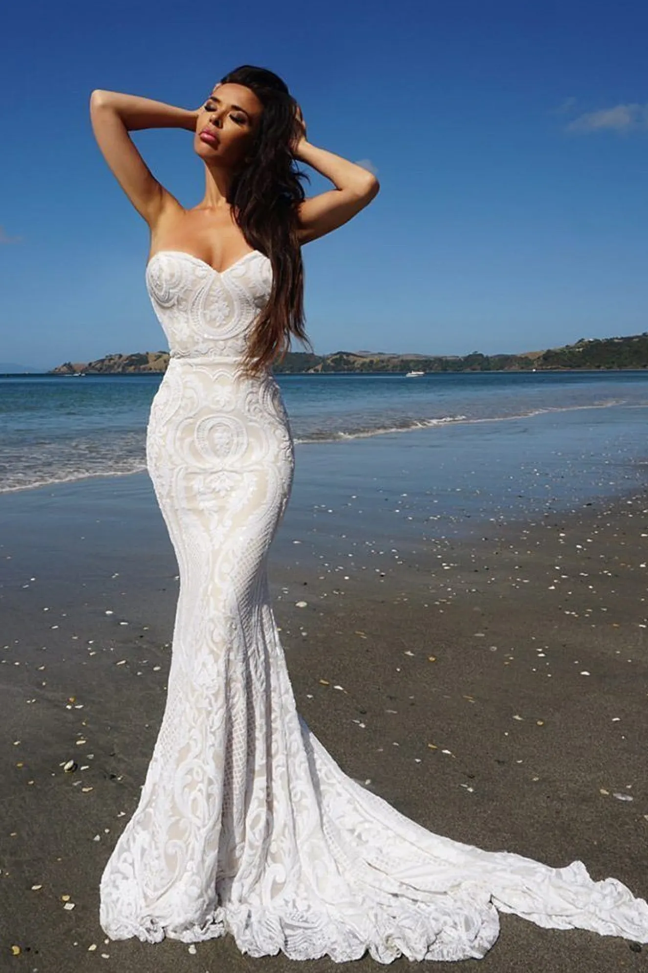 Gianna Gown - White/Nude
