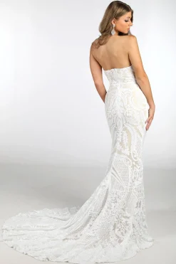 Gianna Gown - White/Nude