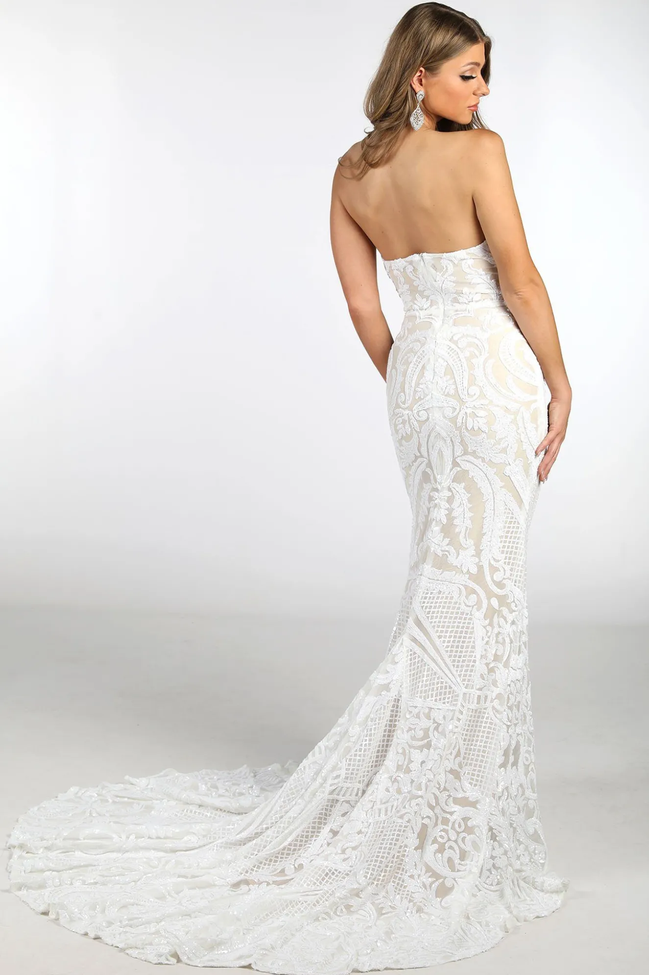 Gianna Gown - White/Nude