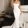 Gianna Gown Without Boned Bodice - White/White