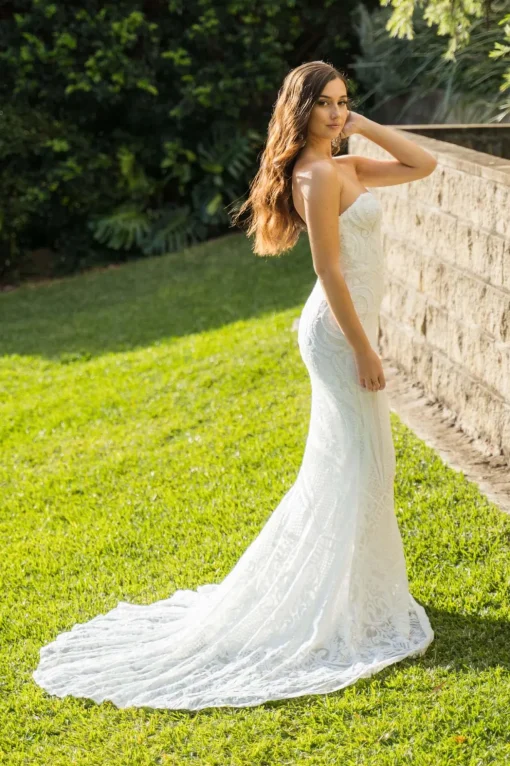 Gianna Gown Without Boned Bodice - White/White