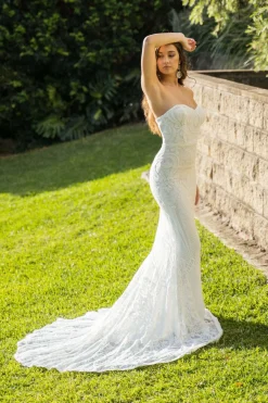 Gianna Gown Without Boned Bodice - White/White