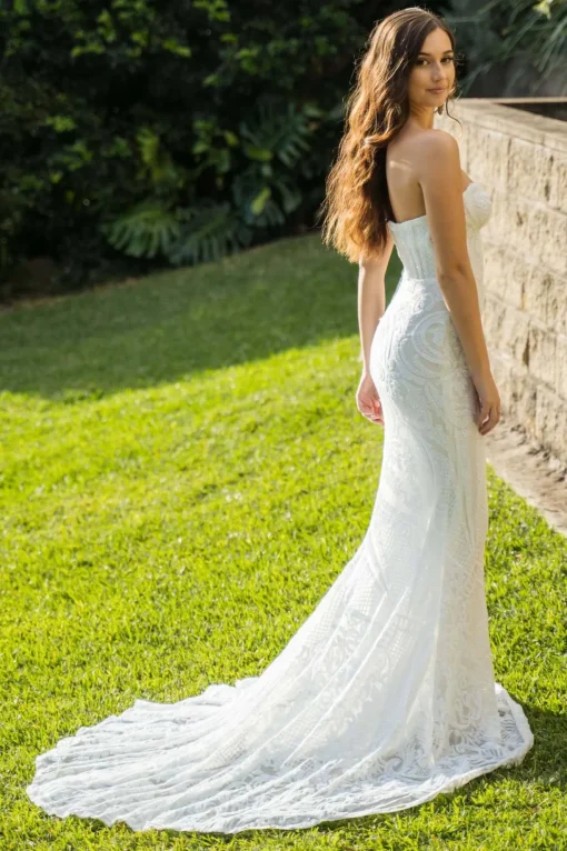 Gianna Gown Without Boned Bodice - White/White