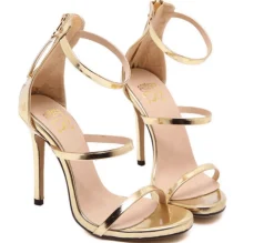 High Heel Sandals - Gold