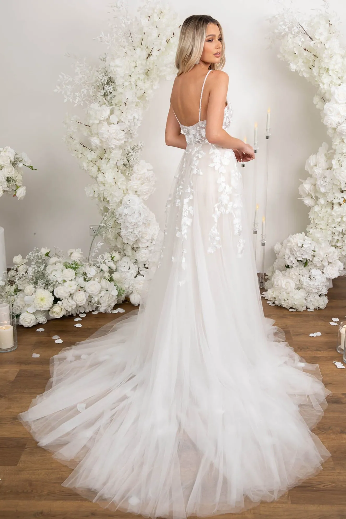 IRENE Gown in Ivory/Champagne