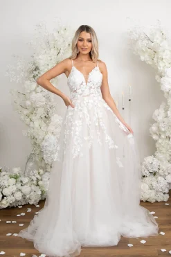 IRENE Gown in Ivory/Champagne