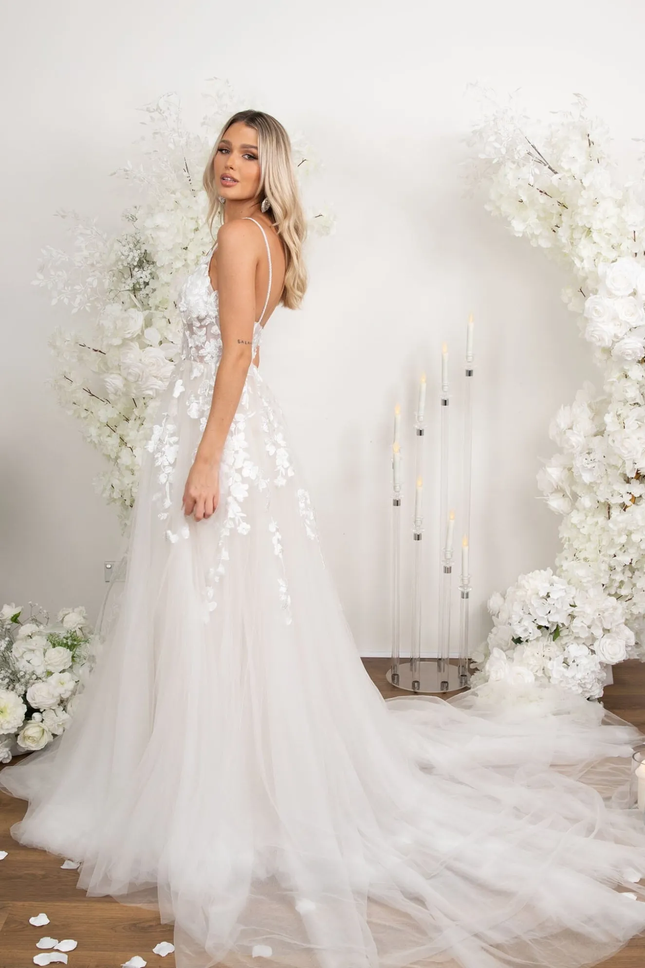 IRENE Gown in Ivory/Champagne