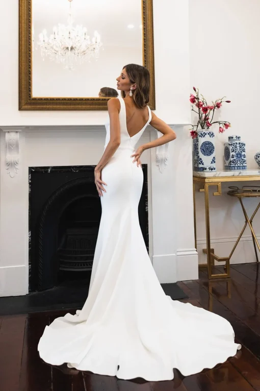 Kalani Crepe Gown - Ivory