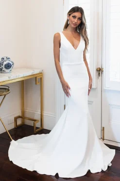 Kalani Crepe Gown - Ivory