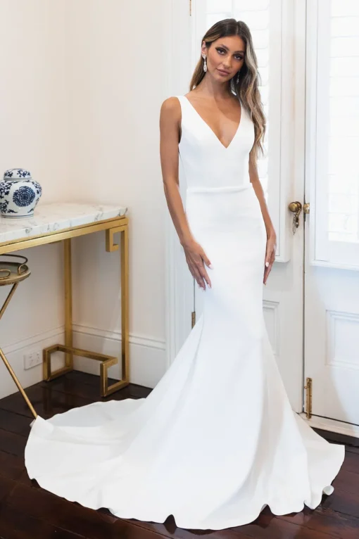 Kalani Crepe Gown - Ivory