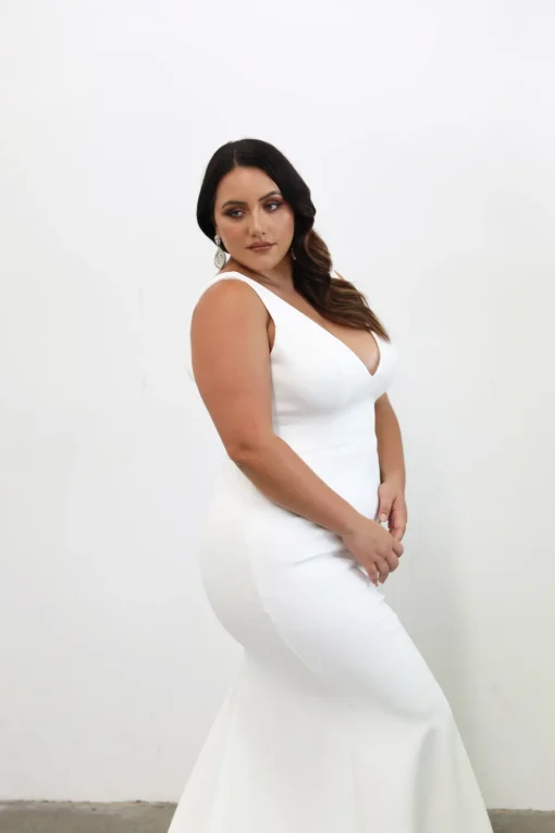 Kalani Crepe Gown - Ivory